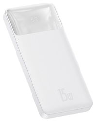 Baseus Bipow 10.000 mAh Powerbank Reisformaat Met Display Wit 15W afbeelding