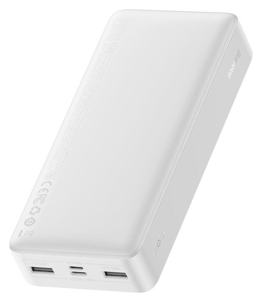 Baseus Bipow 20.000 mAh USB-C Powerbank Reisformaat Met Display Wit afbeelding 13