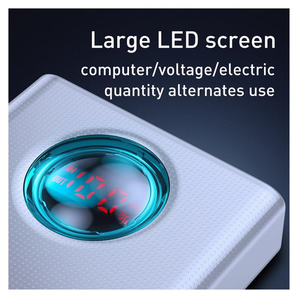 Baseus Amblight 30.000 mAh Extra Krachtige Powerbank Wit 65W afbeelding 3