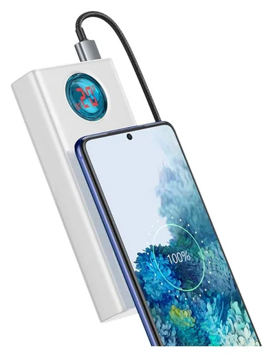 Baseus Amblight 30.000 mAh Extra Krachtige Powerbank Wit 65W afbeelding 13