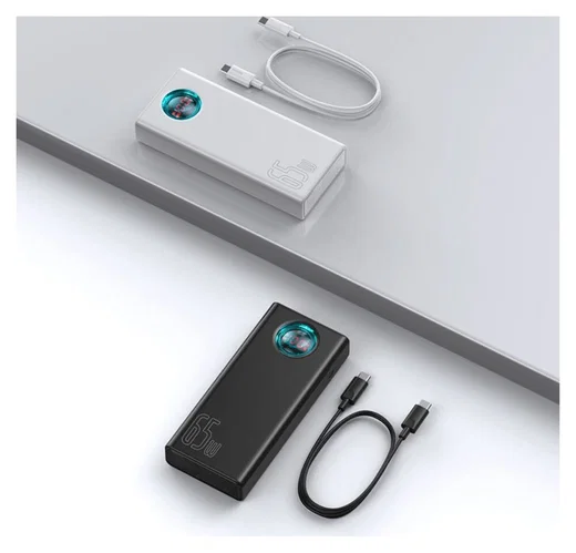 Baseus Amblight 30.000 mAh Extra Krachtige Powerbank Wit 65W afbeelding 12