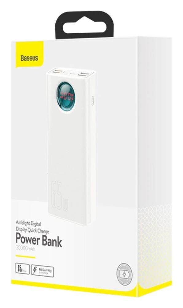 Baseus Amblight 30.000 mAh Extra Krachtige Powerbank Wit 65W afbeelding 15