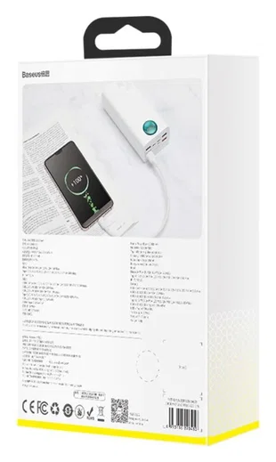 Baseus Amblight 30.000 mAh Extra Krachtige Powerbank Wit 65W afbeelding 16