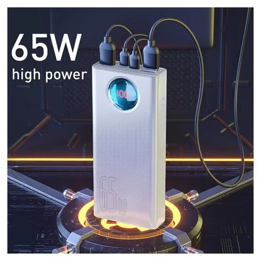 Baseus Amblight 30.000 mAh Extra Krachtige Powerbank Wit 65W afbeelding 5