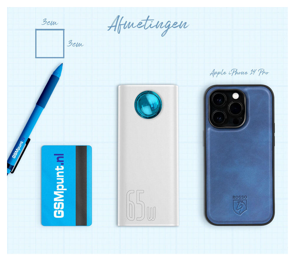Baseus Amblight 30.000 mAh Extra Krachtige Powerbank Wit 65W afbeelding 8