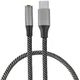 4smarts USB-C naar 3.5mm Jack (Female) Aux Kabel Connector Grijs afbeelding 1