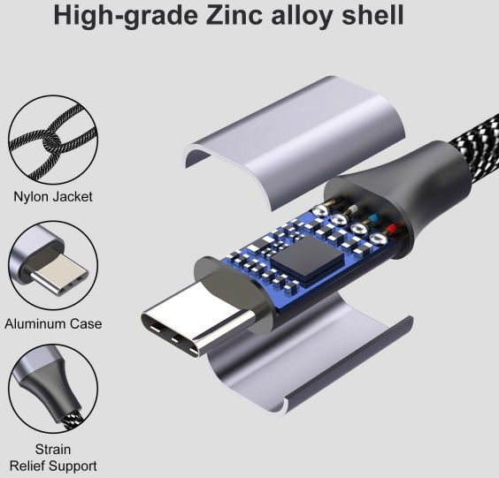 4smarts USB-C naar 3.5mm Jack (Female) Aux Kabel Connector Grijs afbeelding 7