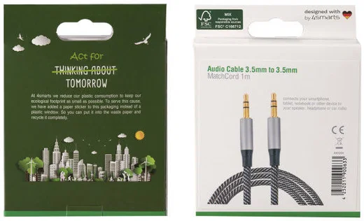 4smarts MatchCord 3.5mm Jack naar 3.5mm Jack Aux Kabel 1 Meter Zwart afbeelding 8