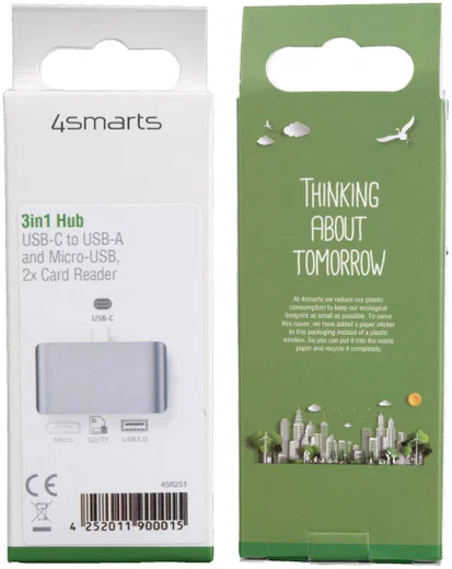 4smarts 3-in-1 Hub USB-C naar USB 3.0 / microUSB / Kaartlezer SD/TF afbeelding 10