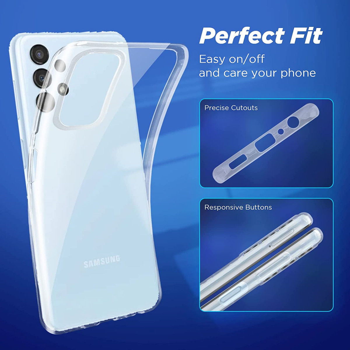 Samsung Galaxy A13 4G Hoesje Dun TPU Back Cover Transparant afbeelding 4