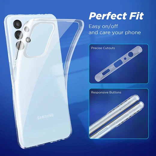 Samsung Galaxy A13 4G Hoesje Dun TPU Back Cover Transparant afbeelding 4