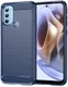 Motorola Moto G31/G41 Hoesje Geborsteld TPU Flexibele Back Cover Blauw afbeelding 1