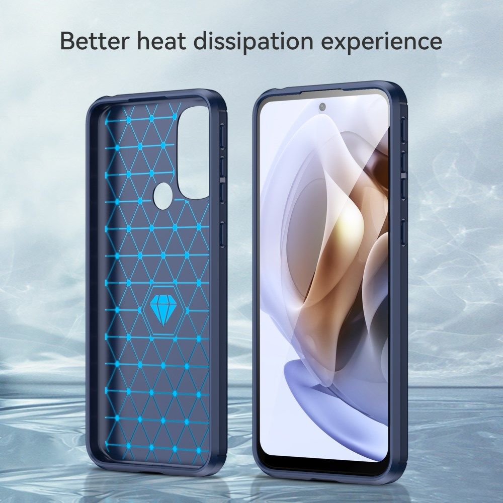 Motorola Moto G31/G41 Hoesje Geborsteld TPU Flexibele Back Cover Blauw afbeelding 5