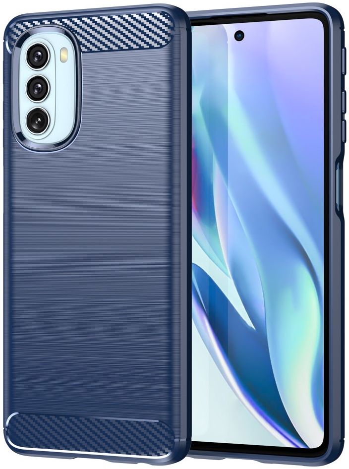 Motorola Moto G51 5G Hoesje Geborsteld TPU Back Cover Blauw afbeelding 1
