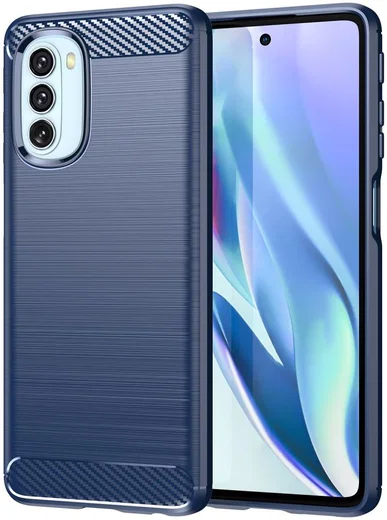 Motorola Moto G51 5G Hoesje Geborsteld TPU Back Cover Blauw afbeelding 1