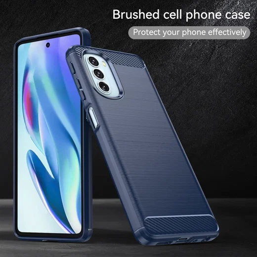 Motorola Moto G51 5G Hoesje Geborsteld TPU Back Cover Blauw afbeelding 5