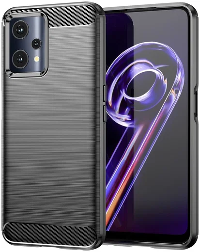 Realme 9 Pro Hoesje Geborsteld TPU Back Cover Zwart afbeelding 1