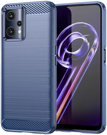 Realme 9 Pro Hoesje Geborsteld TPU Back Cover Blauw afbeelding 1