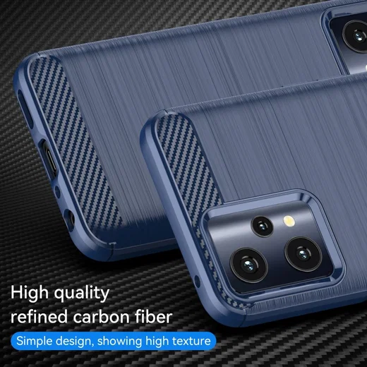 Realme 9 Pro Hoesje Geborsteld TPU Back Cover Blauw afbeelding 5