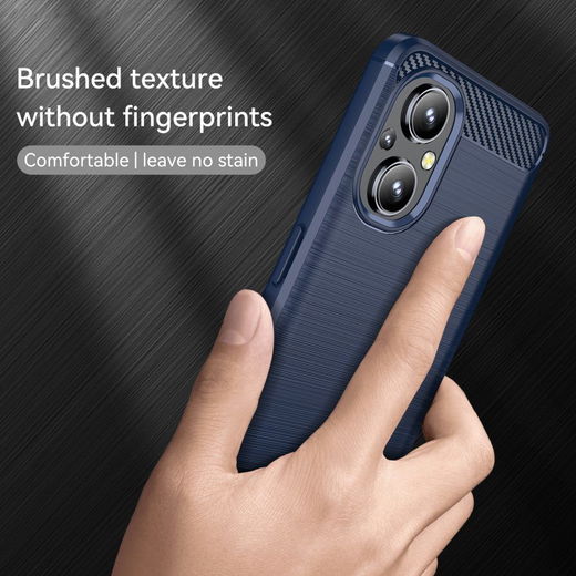 Oppo Reno 8 Lite Hoesje Geborsteld TPU Back Cover Blauw afbeelding 5