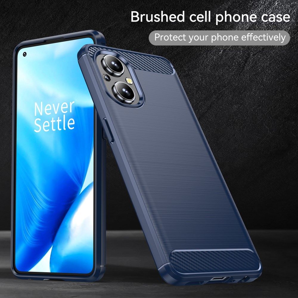 Oppo Reno 8 Lite Hoesje Geborsteld TPU Back Cover Blauw afbeelding 7
