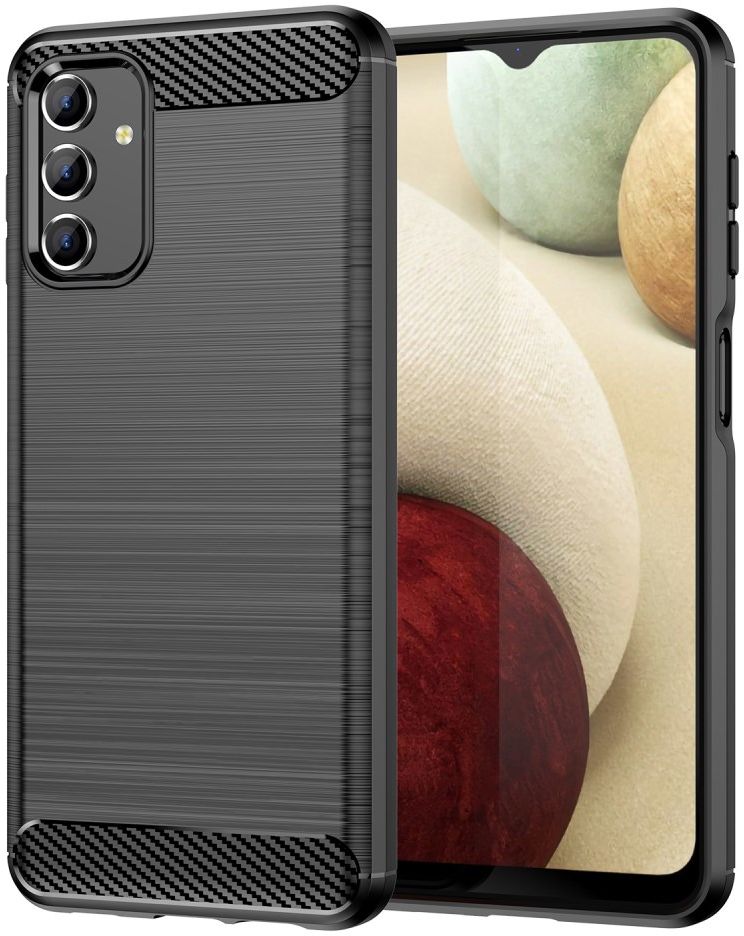 Samsung Galaxy A13 4G Hoesje Geborsteld TPU Flexibele Back Cover Zwart afbeelding 1