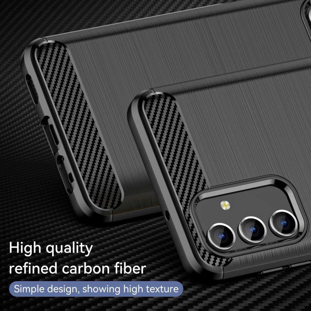 Samsung Galaxy A13 4G Hoesje Geborsteld TPU Flexibele Back Cover Zwart afbeelding 5