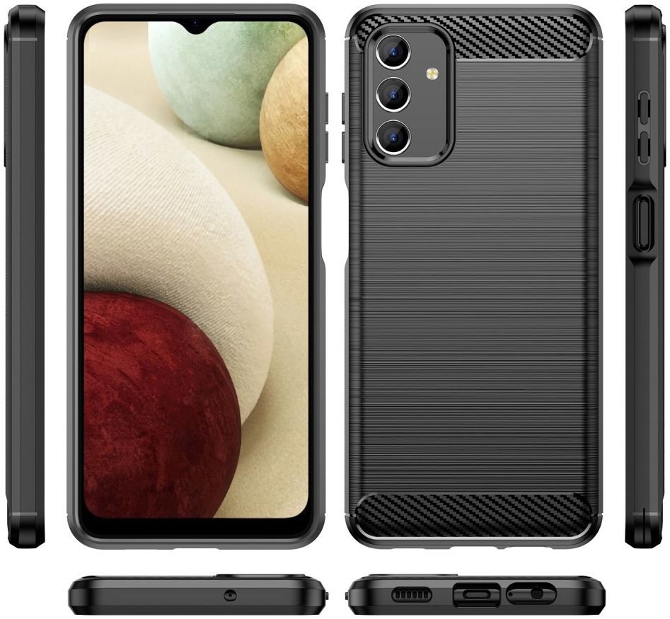 Samsung Galaxy A13 4G Hoesje Geborsteld TPU Flexibele Back Cover Zwart afbeelding 11