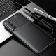 Motorola Moto G200 5G Hoesje Siliconen Carbon TPU Back Cover Zwart afbeelding 4