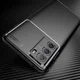Motorola Moto G200 5G Hoesje Siliconen Carbon TPU Back Cover Zwart afbeelding 7
