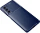 Motorola Moto G200 5G Hoesje Siliconen Carbon TPU Back Cover Blauw afbeelding 2