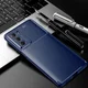 Motorola Moto G200 5G Hoesje Siliconen Carbon TPU Back Cover Blauw afbeelding 4