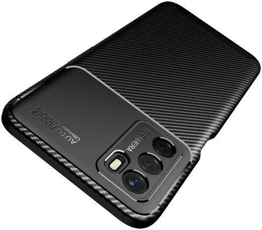 Oppo A16s/A16/Oppo A54S Hoesje Siliconen Carbon TPU Back Cover Zwart afbeelding 13