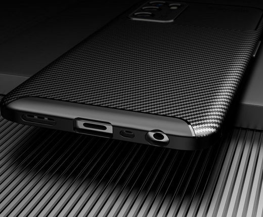 Oppo A16s/A16/Oppo A54S Hoesje Siliconen Carbon TPU Back Cover Zwart afbeelding 7