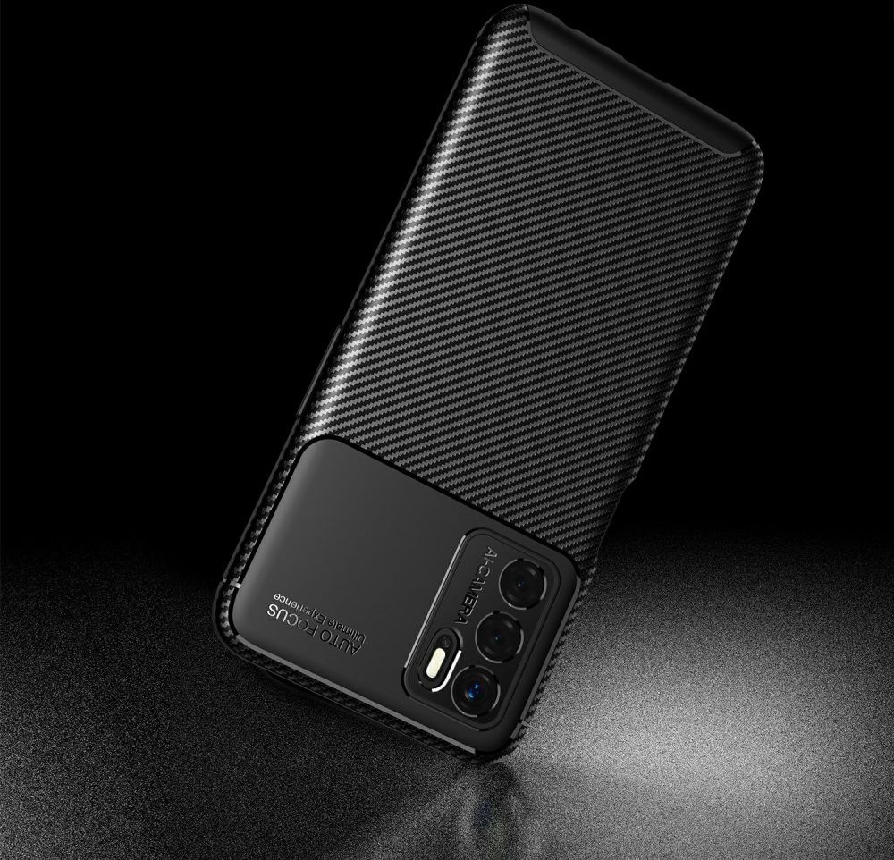 Oppo A16s/A16/Oppo A54S Hoesje Siliconen Carbon TPU Back Cover Zwart afbeelding 10