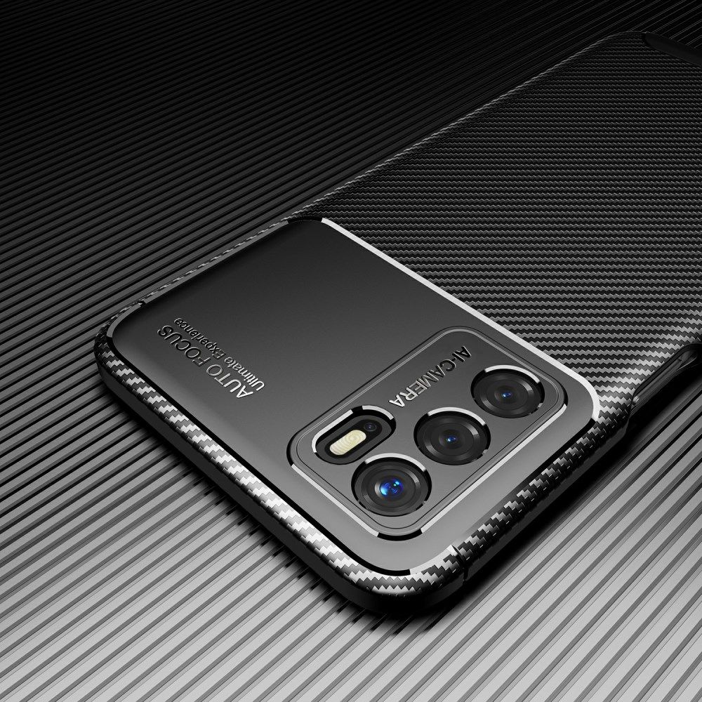 Oppo A16s/A16/Oppo A54S Hoesje Siliconen Carbon TPU Back Cover Zwart afbeelding 11