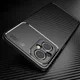 Oppo Reno 8 Lite Hoesje Siliconen Carbon TPU Back Cover Zwart afbeelding 6
