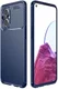 Oppo Reno 8 Lite Hoesje Siliconen Carbon TPU Back Cover Blauw afbeelding 1