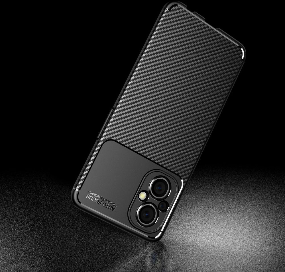 Oppo Reno 8 Lite Hoesje Siliconen Carbon TPU Back Cover Blauw afbeelding 9