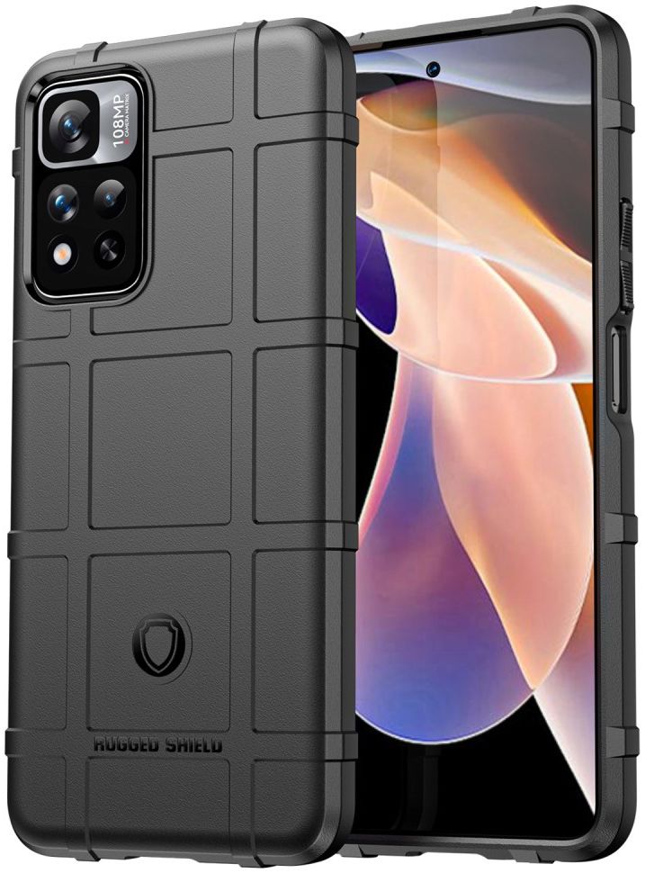 Xiaomi Redmi Note 11 Pro (5G) Hoesje Rugged Shield Back Cover Zwart afbeelding 1