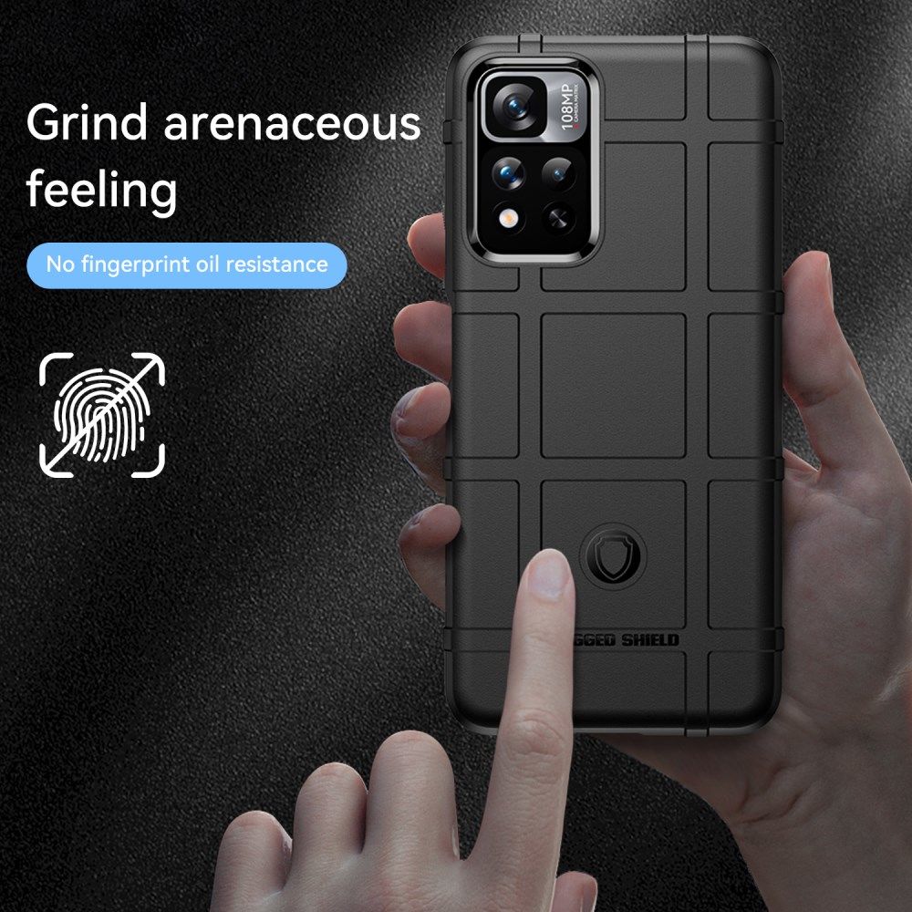 Xiaomi Redmi Note 11 Pro (5G) Hoesje Rugged Shield Back Cover Zwart afbeelding 6
