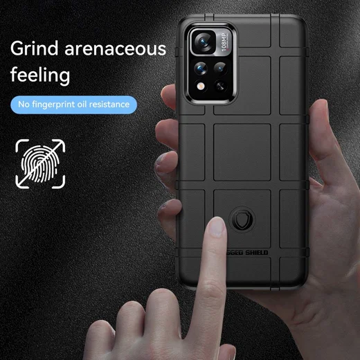 Xiaomi Redmi Note 11 Pro (5G) Hoesje Rugged Shield Back Cover Zwart afbeelding 6