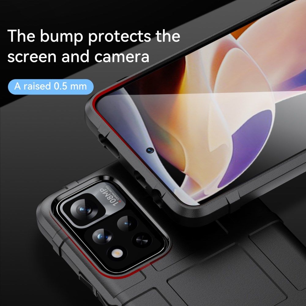 Xiaomi Redmi Note 11 Pro (5G) Hoesje Rugged Shield Back Cover Zwart afbeelding 3