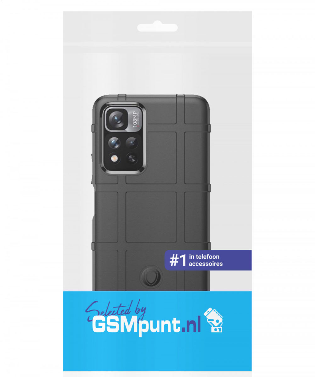 Xiaomi Redmi Note 11 Pro (5G) Hoesje Rugged Shield Back Cover Zwart afbeelding 9