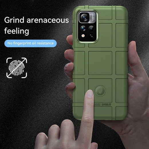 Xiaomi Redmi Note 11 Pro (5G) Hoesje Rugged Shield Back Cover Groen afbeelding 3