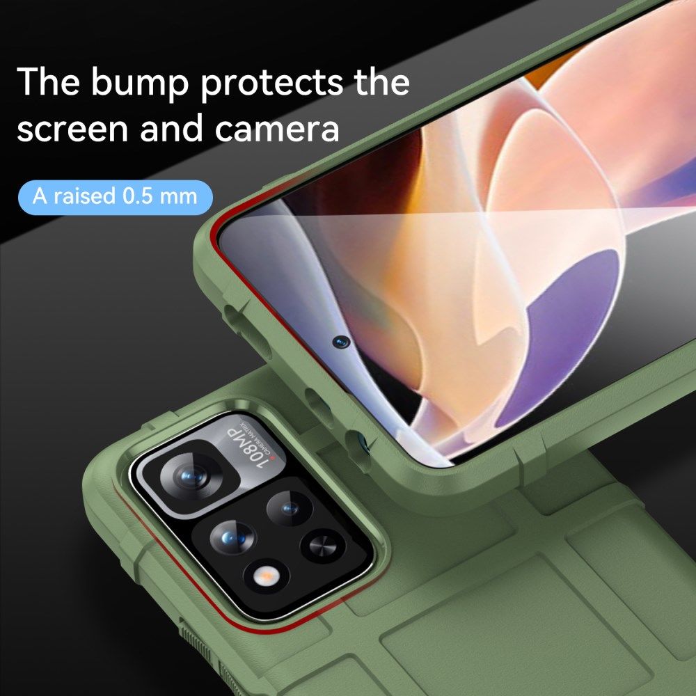 Xiaomi Redmi Note 11 Pro (5G) Hoesje Rugged Shield Back Cover Groen afbeelding 4