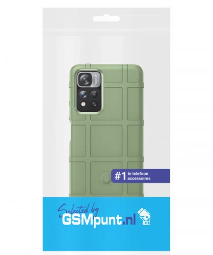 Xiaomi Redmi Note 11 Pro (5G) Hoesje Rugged Shield Back Cover Groen afbeelding 9