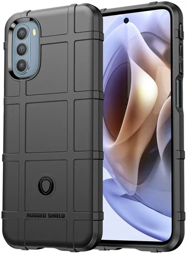 Motorola Moto G31/G41 Hoesje Shock Proof Rugged Back Cover Zwart afbeelding 1