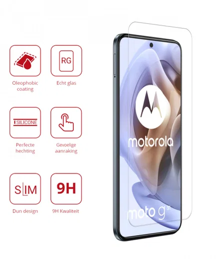 Rosso Motorola Moto G31 / G41 9H Tempered Glass Screen Protector afbeelding 2