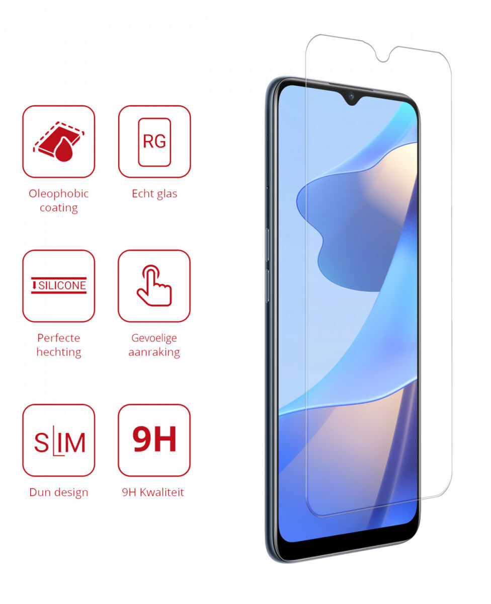 Rosso Oppo A16 / A16S / Oppo A54S 9H Tempered Glass Screen Protector afbeelding 2